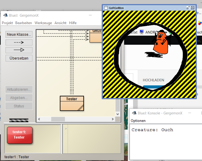 Screenshot von Geisterlupe mit Desktop-Hintergrund