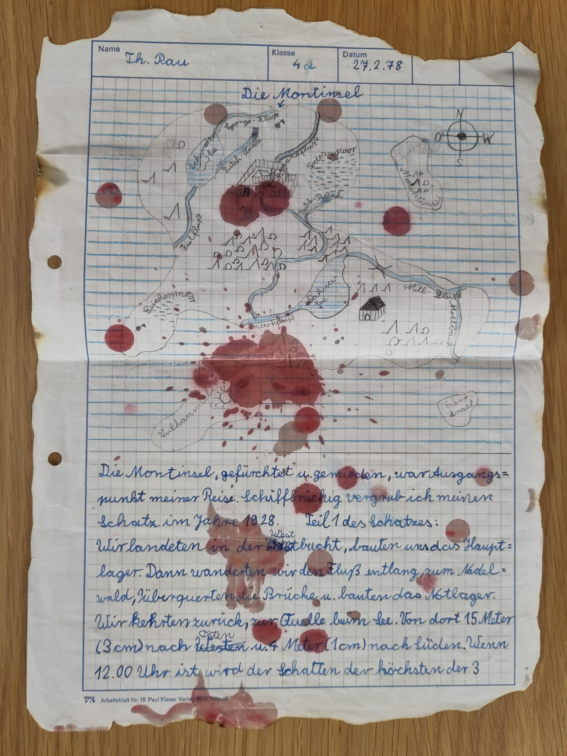 Schatzkarte aus der 4. Klasse