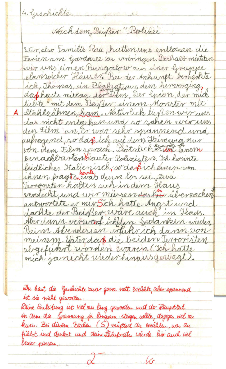 „Das finde ich schon sehr stark übertrieben!“ (Meine Aufsätze aus der vierten Klasse)