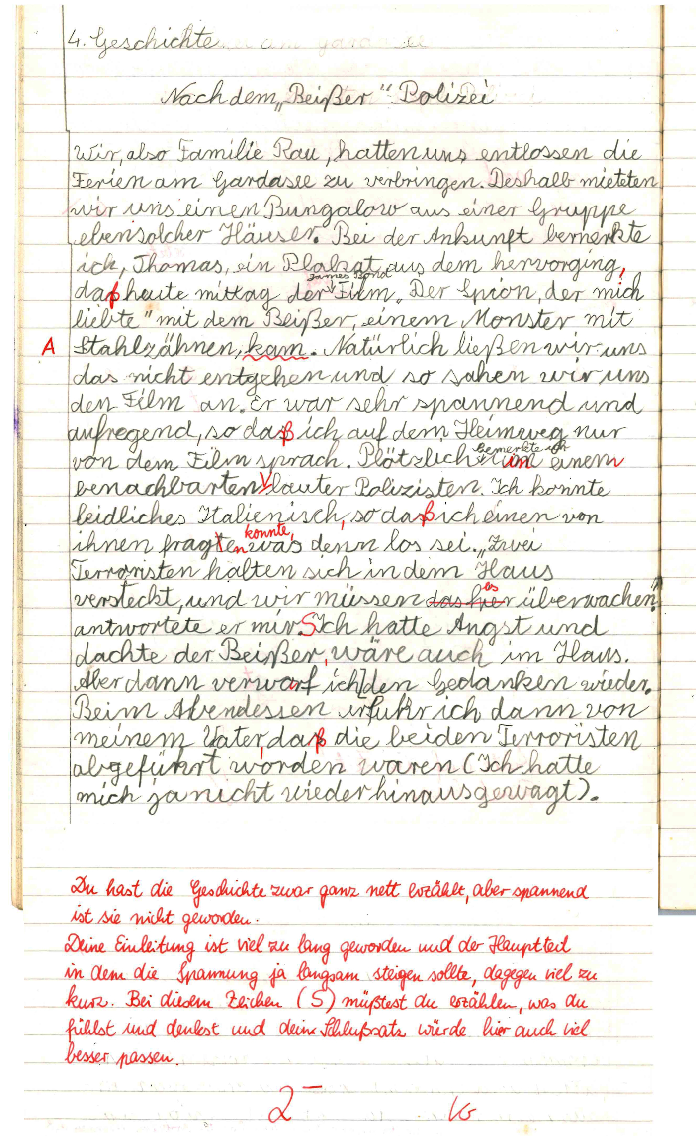 Aufsatz aus der Grundschule