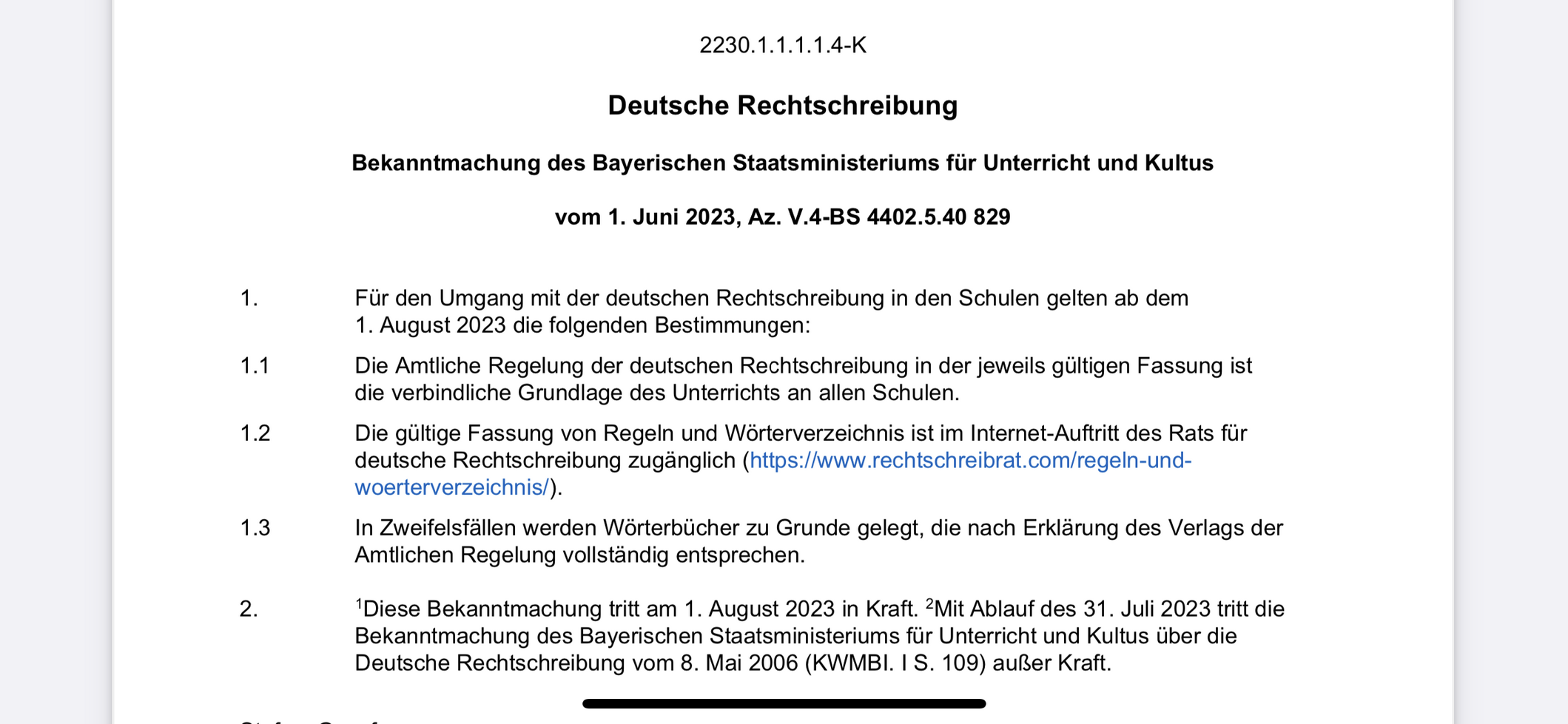 KMBek zur Rechtschreibung (2023)