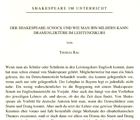 Wie man fürs Shakespeare-Jahrbuch schreibt